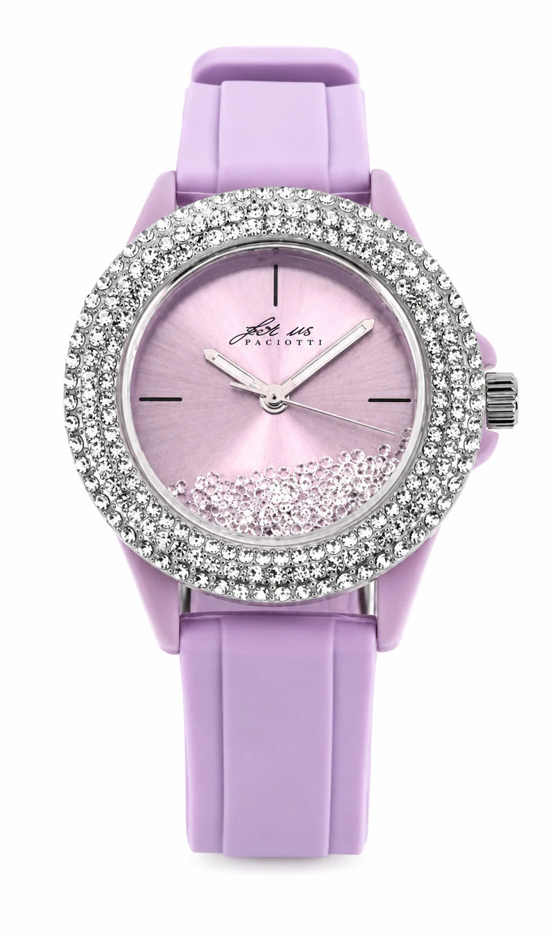 4US Cesare Paciotti Orologio da Donna Viola chiaro in Silicone