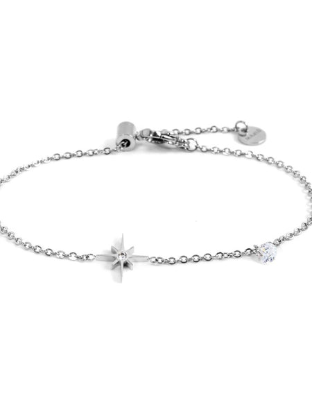MARLÙ Bracciale rosa dei venti e zircone
