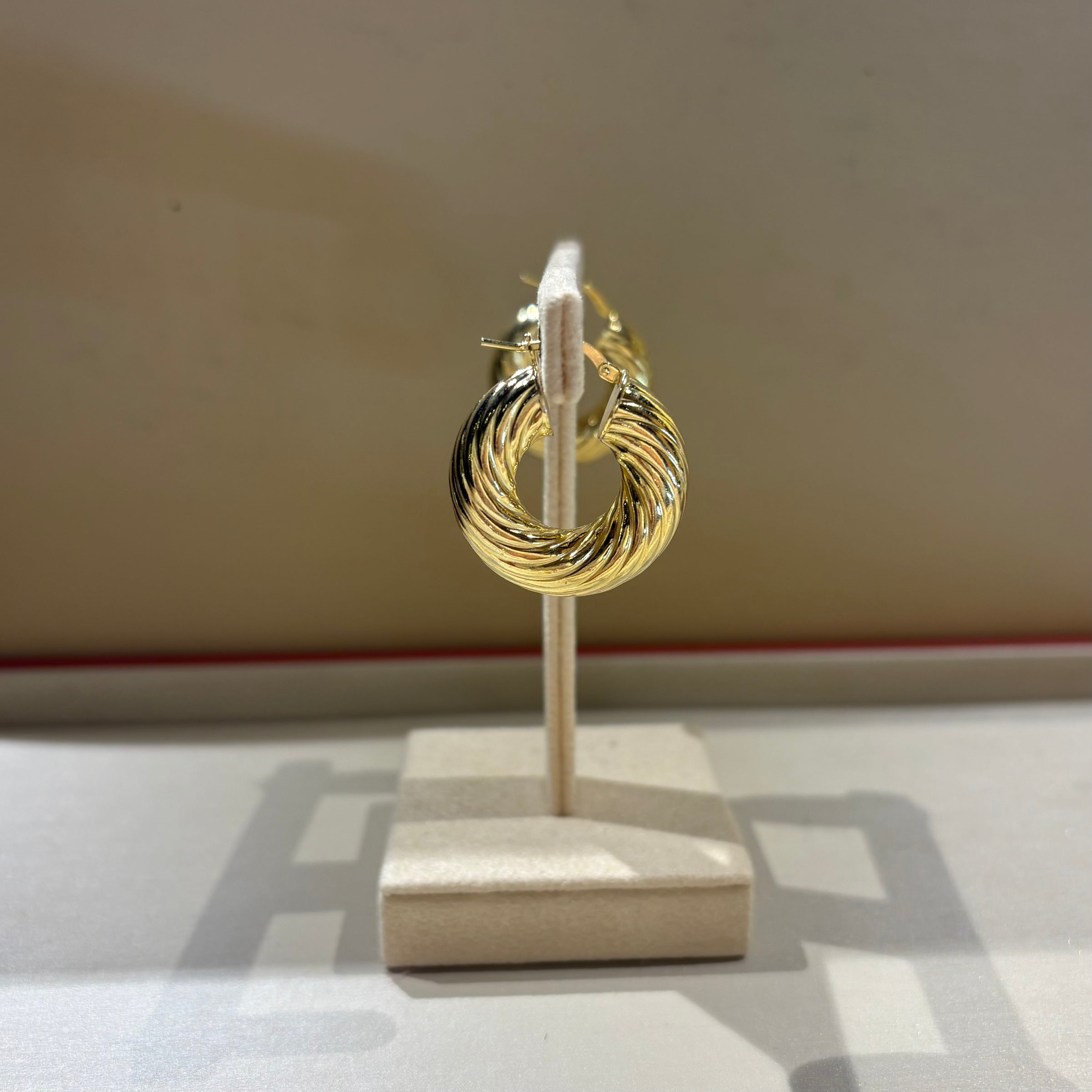 Orecchini Creoli Lunghi 55 Mm Realizzati In Oro Giallo Massiccio Da 9 Carati - Italia - Foto 13