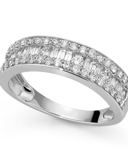 DonnaOro Anello Donna Fascino con Diamanti 0.76ct in Oro Bianco 18kt