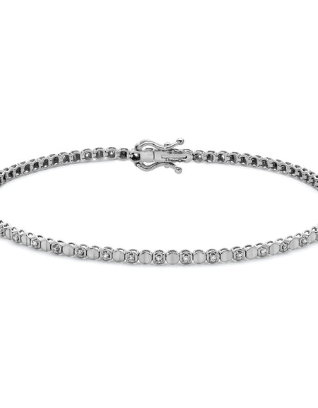 DonnaOro Bracciale Tennis Incontri Diamanti 0.23ct in Oro Bianco 18kt