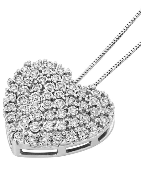 DonnaOro Collana Impressioni in oro 18kt con Pendente Cuore di Diamanti 0.10ct