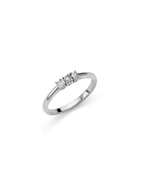 LUCE DI DONNAORO Anello Trilogy Disco Diamantato 0.04ct in Oro 18kt