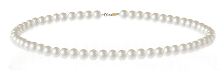 LUCE DI DONNAORO Collana Girocollo Perle 5-5.5mm e Oro Bianco 18kt