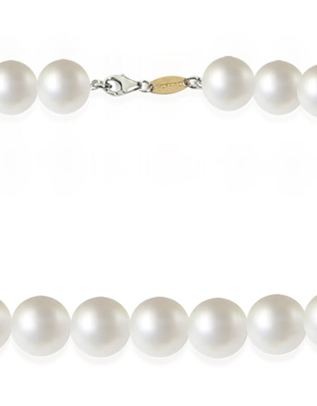 LUCE DI DONNAORO Collana Girocollo Perle 7-7.5mm e Oro Bianco 18kt