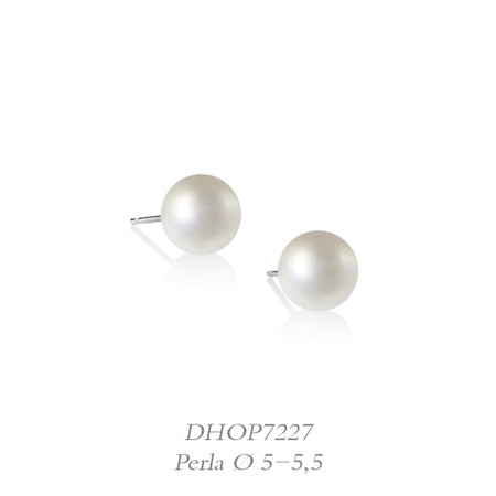 LUCE DI DONNAORO Orecchini di Perle Selene 5-5.5mm in Oro Bianco 18kt
