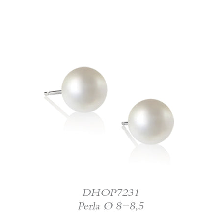 LUCE DI DONNAORO Orecchini di Perle Selene 8-8.5mm in Oro Bianco 18kt