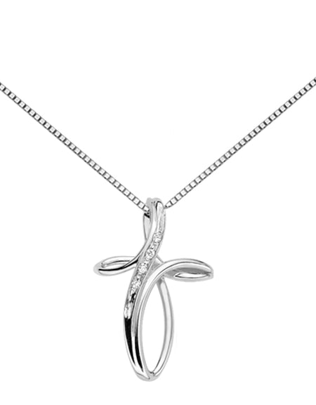 LUCE DI DONNAORO Collana Croce Piccola Diamanti 0.01ct in Oro 18kt