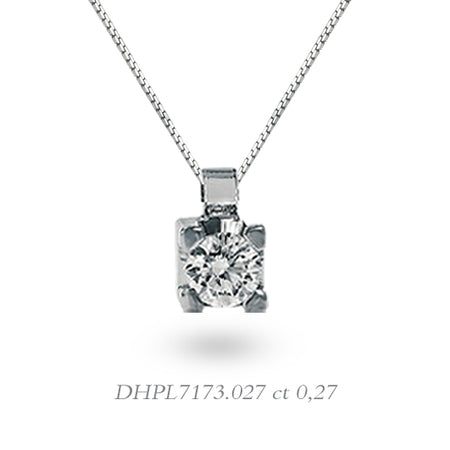 LUCE DI DONNAORO Collana Punto Luce Griffes Quadrate 0.27ct in Oro 18kt