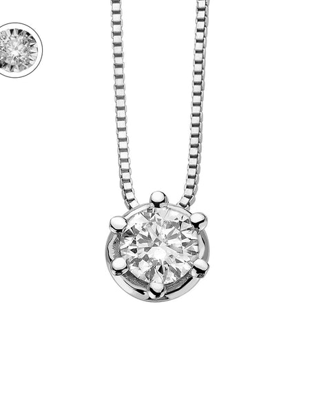 Collana DonnaOro ORIZZONTI Punto luce in Oro Bianco 18kt e Diamanti