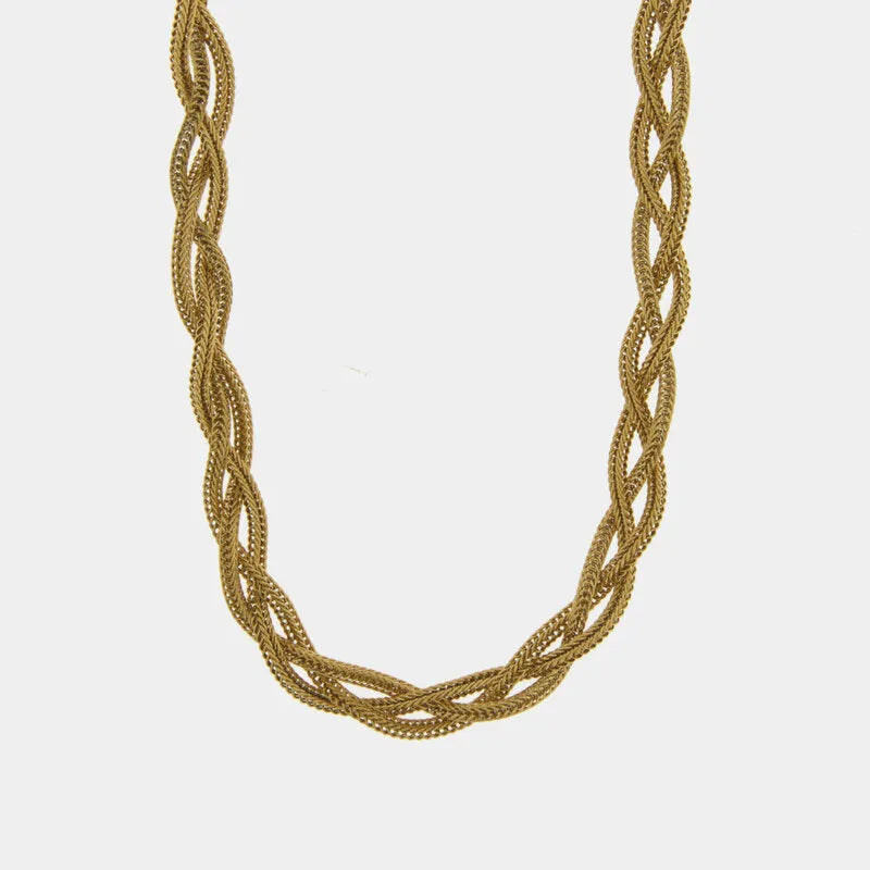 COEUR DE MER Collana in Acciaio snake intrecciato
