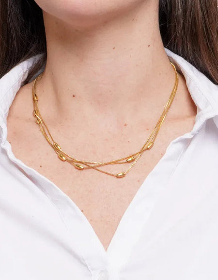 COEUR DE MER Collana in Acciaio multifilo