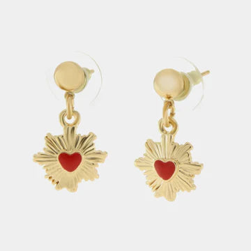AMONAPOLI Orecchini in Metallo con cuore sacro