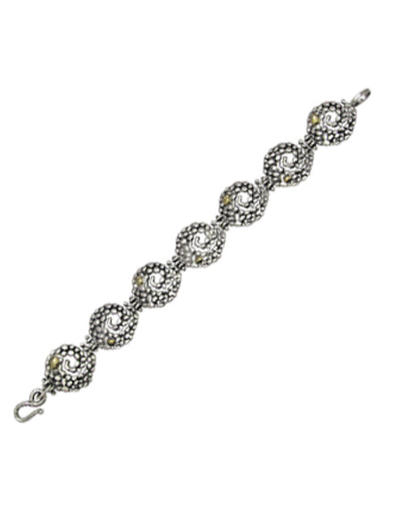 ENFASI GIOIELLI Bracciale Sassi in Argento 925 e Bronzo