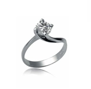 OROGIOIA Anello Donna in Oro 375 Diamante 0.05 Ct