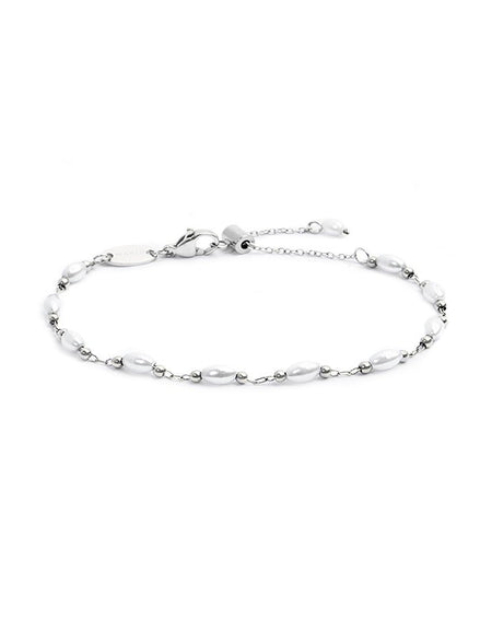 MARLÙ Bracciale catena con perle irregolari