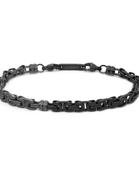 MARLÙ Bracciale uomo catenza bizantina da 0,6cm