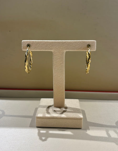 Orecchini a Cerchio in Argento dorato 925