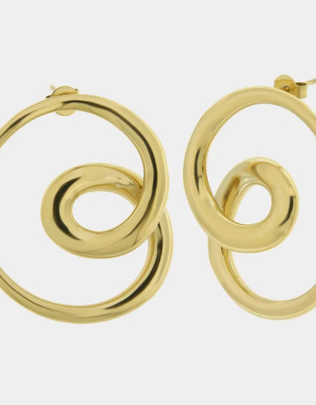 COEUR DE MER Orecchini in Acciaio cerchio intrecciato