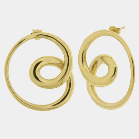 COEUR DE MER Orecchini in Acciaio cerchio intrecciato