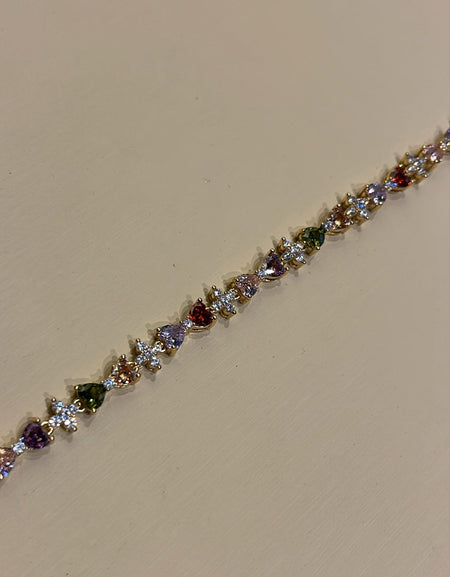 Bracciale Donna OTTAVIANI dorato con pietre colorate