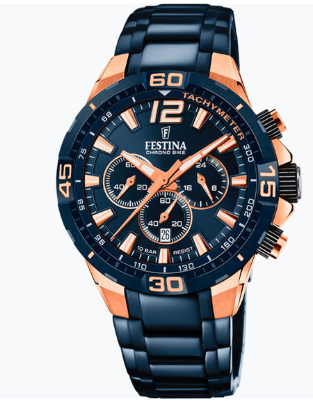 OROLOGIO FESTINA EDIZIONI SPECIALI F20524/1 BLU CINTURINO IN ACCIAIO, UOMO