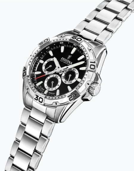 OROLOGIO FESTINA F20623/4 NERO CINTURINO IN ACCIAIO INOSSIDABILE 316L, UOMO