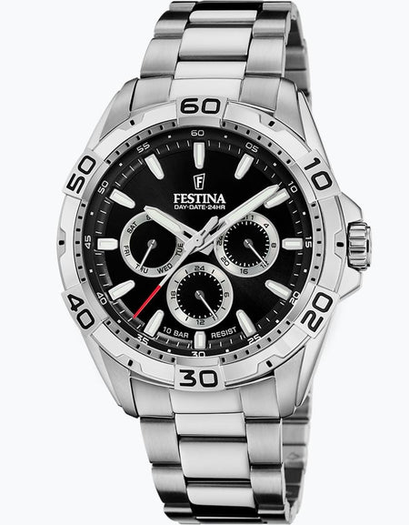 OROLOGIO FESTINA F20623/4 NERO CINTURINO IN ACCIAIO INOSSIDABILE 316L, UOMO