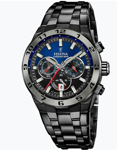 OROLOGIO FESTINA SPECIAL EDITIONS F20673/1 AZZURO CINTURINO IN ACCIAIO INOSSIDABILE 316L, UOMO