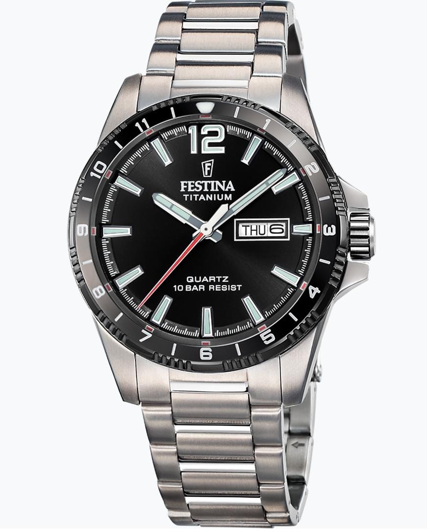 OROLOGIO FESTINA F20698/4 NERO CINTURINO TITANIO, UOMO