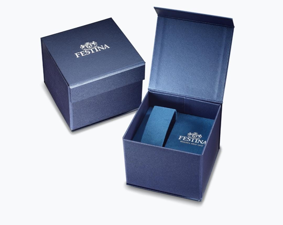 OROLOGIO FESTINA TIMELESS CHRONOGRAPH F6854/6 BLU CINTURINO IN ACCIAIO, UOMO