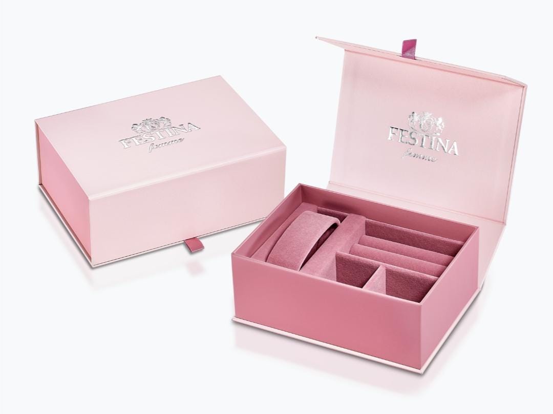 OROLOGIO FESTINA MADEMOISELLE F20744/2 ROSA CINGHIA ACCIAIO INOSSIDABILE, DONNA