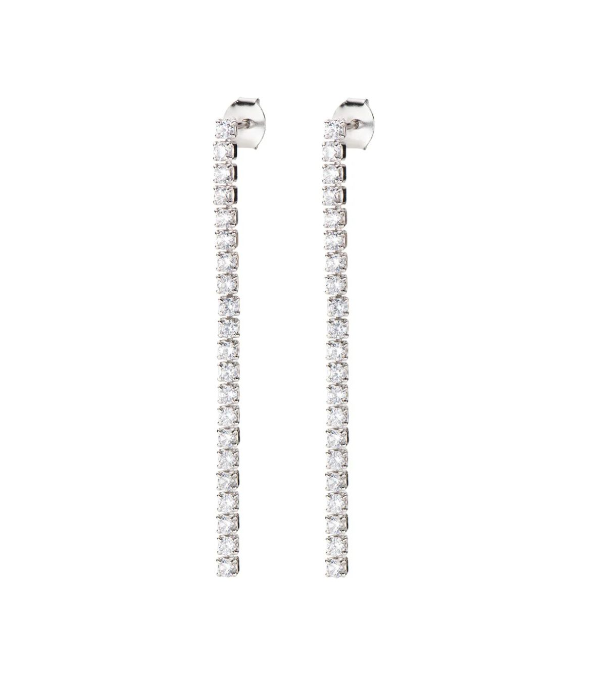 Orecchini Pendenti Tennis con Zirconi
