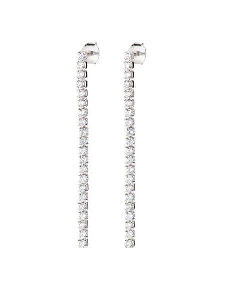 Orecchini Pendenti Tennis con Zirconi