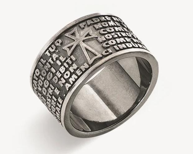 Anello Padre Nostro Brunito mis 28