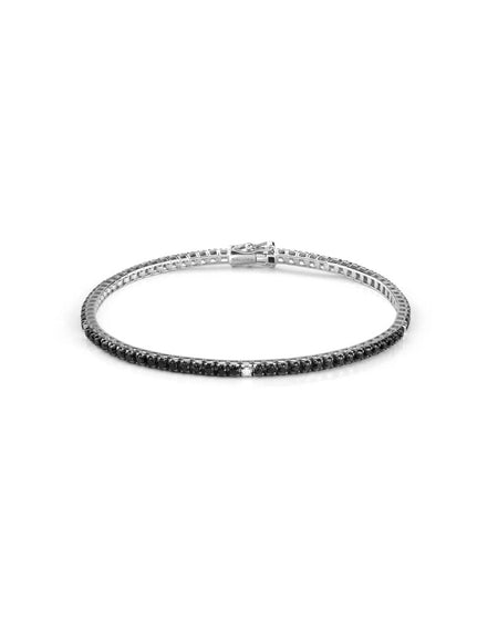 Bracciale Donna tennis  SALVINI in oro bianco con diamanti e diamanti black