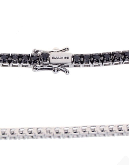 Bracciale Donna tennis  SALVINI in oro bianco con diamanti e diamanti black