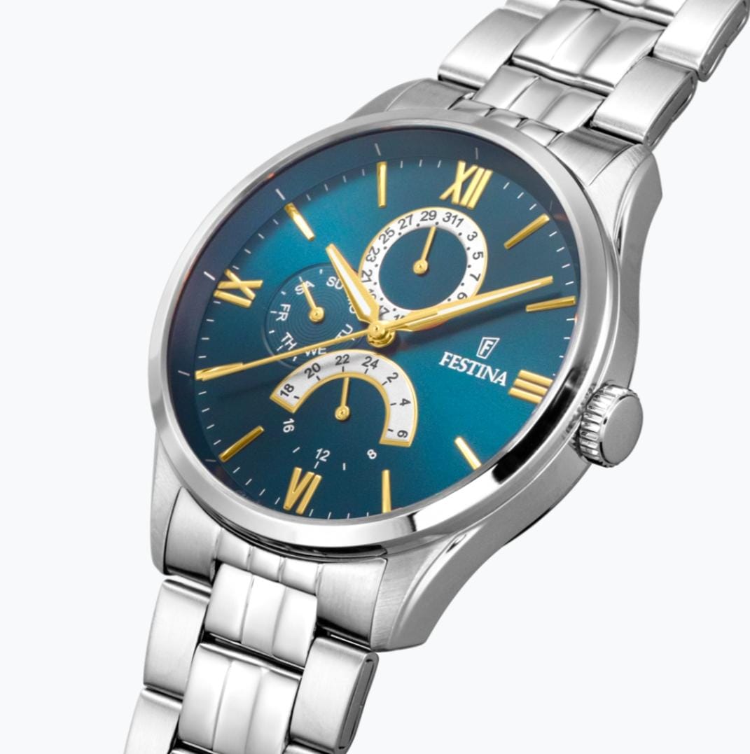 OROLOGIO FESTINA F16822/A BLU CON CINTURINO IN ACCIAIO, UOMO