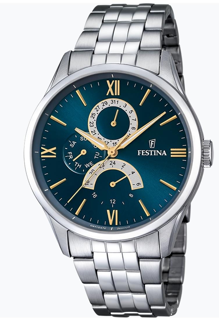 OROLOGIO FESTINA F16822/A BLU CON CINTURINO IN ACCIAIO, UOMO