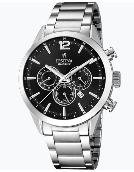 orologio FESTINA TIMELESS CHRONOGRAPH F20343/8NERO CINTURINO IN ACCIAIO