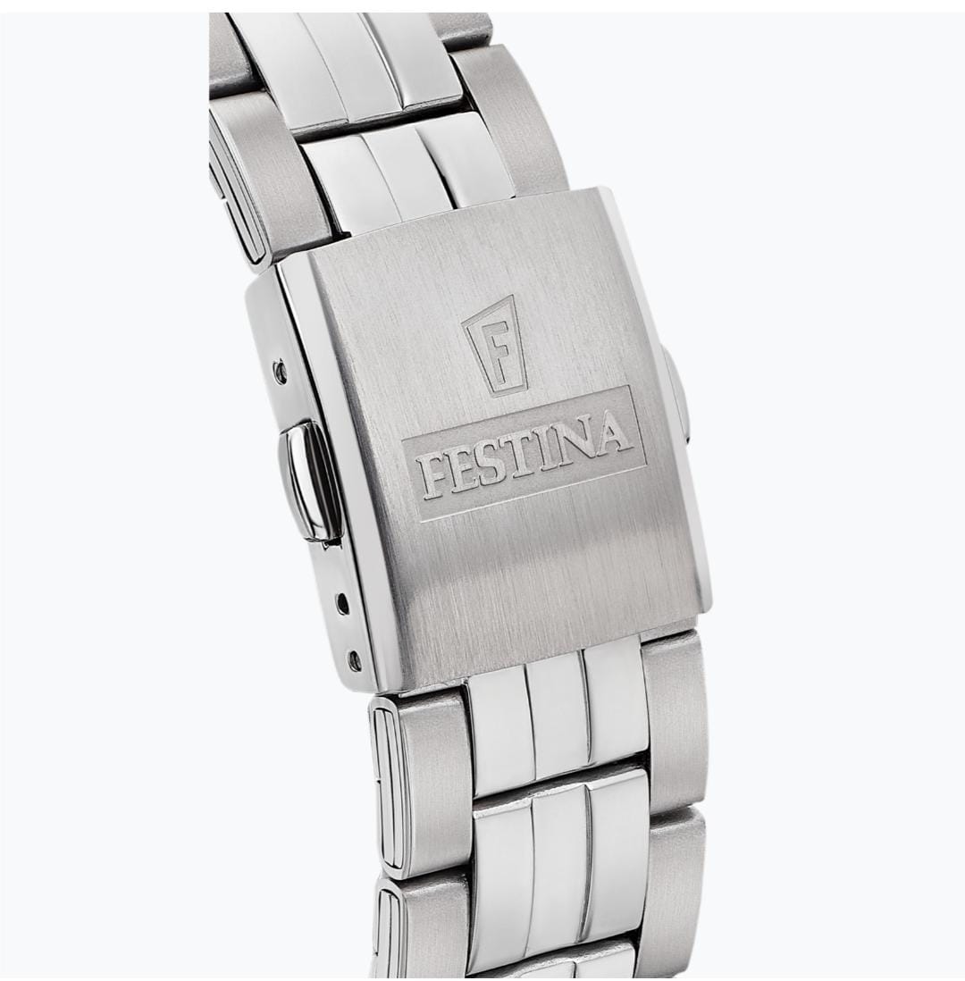 OROLOGIO FESTINA CLASSICS F20425/2 BLU CINTURINO IN ACCIAIO, UOMO