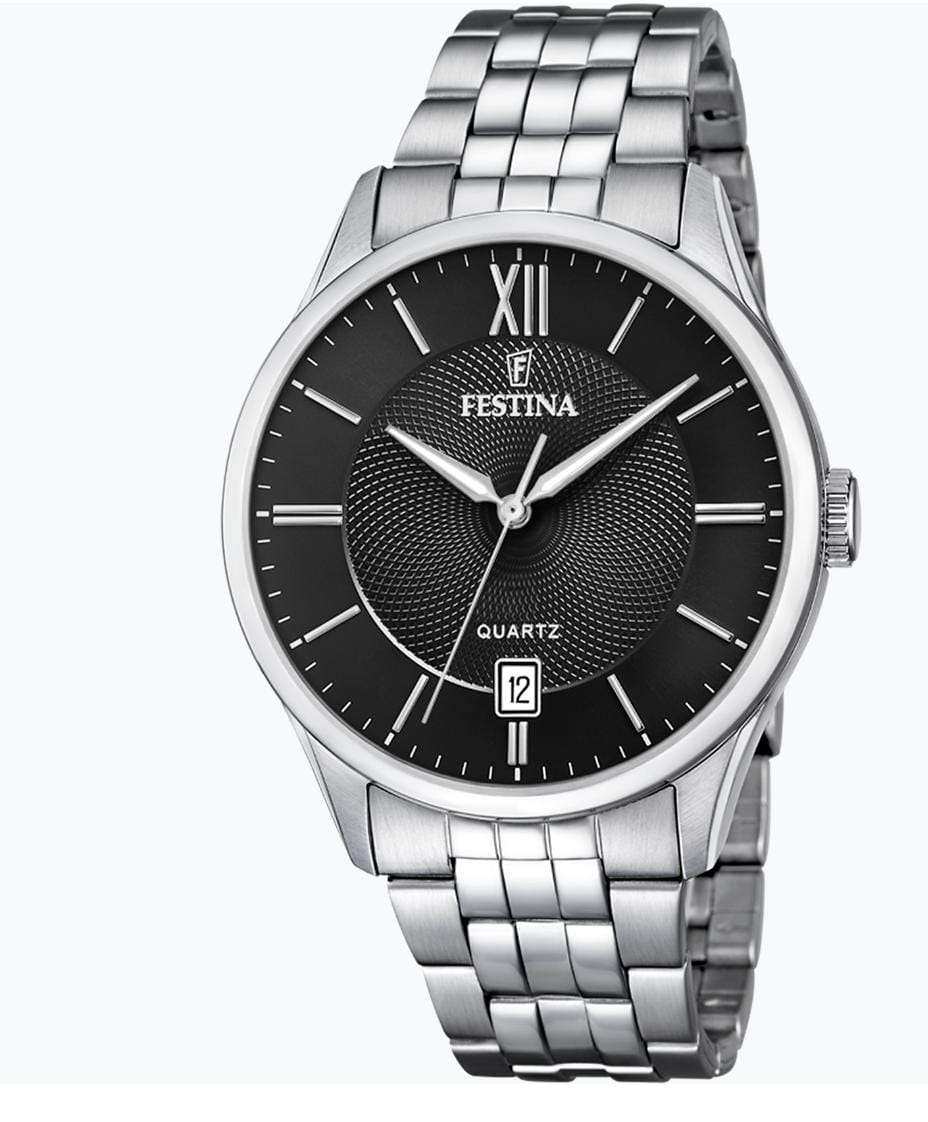 OROLOGIO FESTINA CLASSICS F20425/3 NERO CINTURINO IN ACCIAIO, UOMO