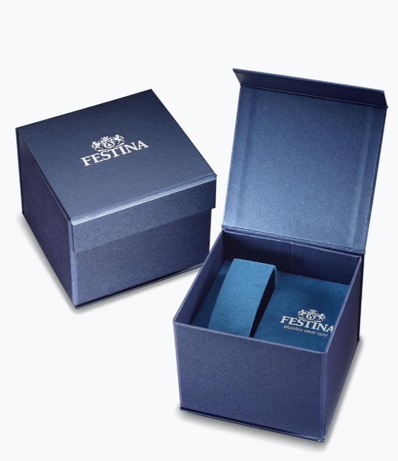 OROLOGIO FESTINA CLASSICS F20426/2 BLU CINTURINO IN PELLE, UOMO