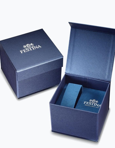 OROLOGIO FESTINA CLASSICS F20426/2 BLU CINTURINO IN PELLE, UOMO