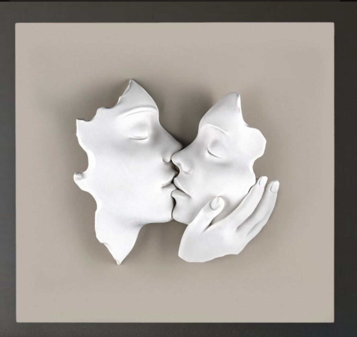 Bongelli quadro bacio pannello nocciola 50×50 cod. ME2615/2N