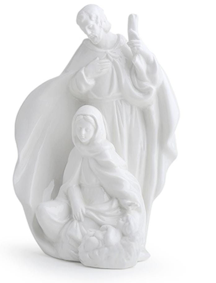 SACRA FAMIGLIA PORCELLANA BIANCA 16CM