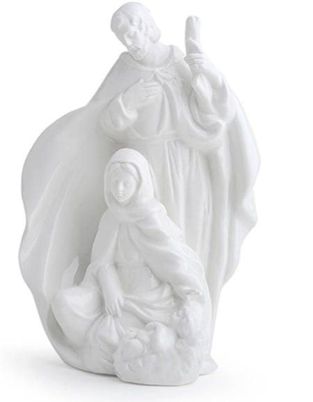 SACRA FAMIGLIA PORCELLANA BIANCA 16CM