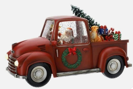 HERVIT  pik up Babbo Natale led 28x13xh17cm