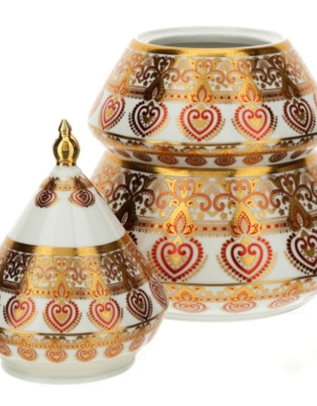 HERVIT CONTENITORE ALBERO IN PORCELLANA  BYZANTIUM DIA 21XH31CM