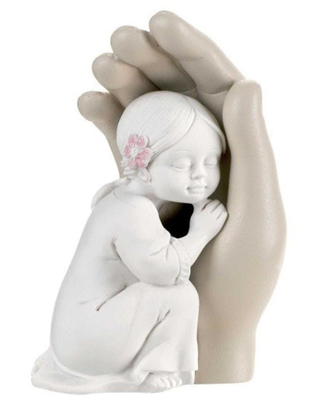 BONGELLI PREZIOSI Bomboniera Battesimo Scultura BIMBA CON MANO